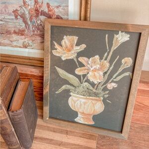 Hobby Lobby Brown and Cream Floral Art